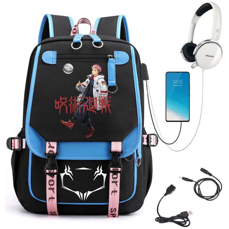 Popular Riman Peripheral Backpack Youth Student School Bag Usb Large Capacity Student Computer Bag