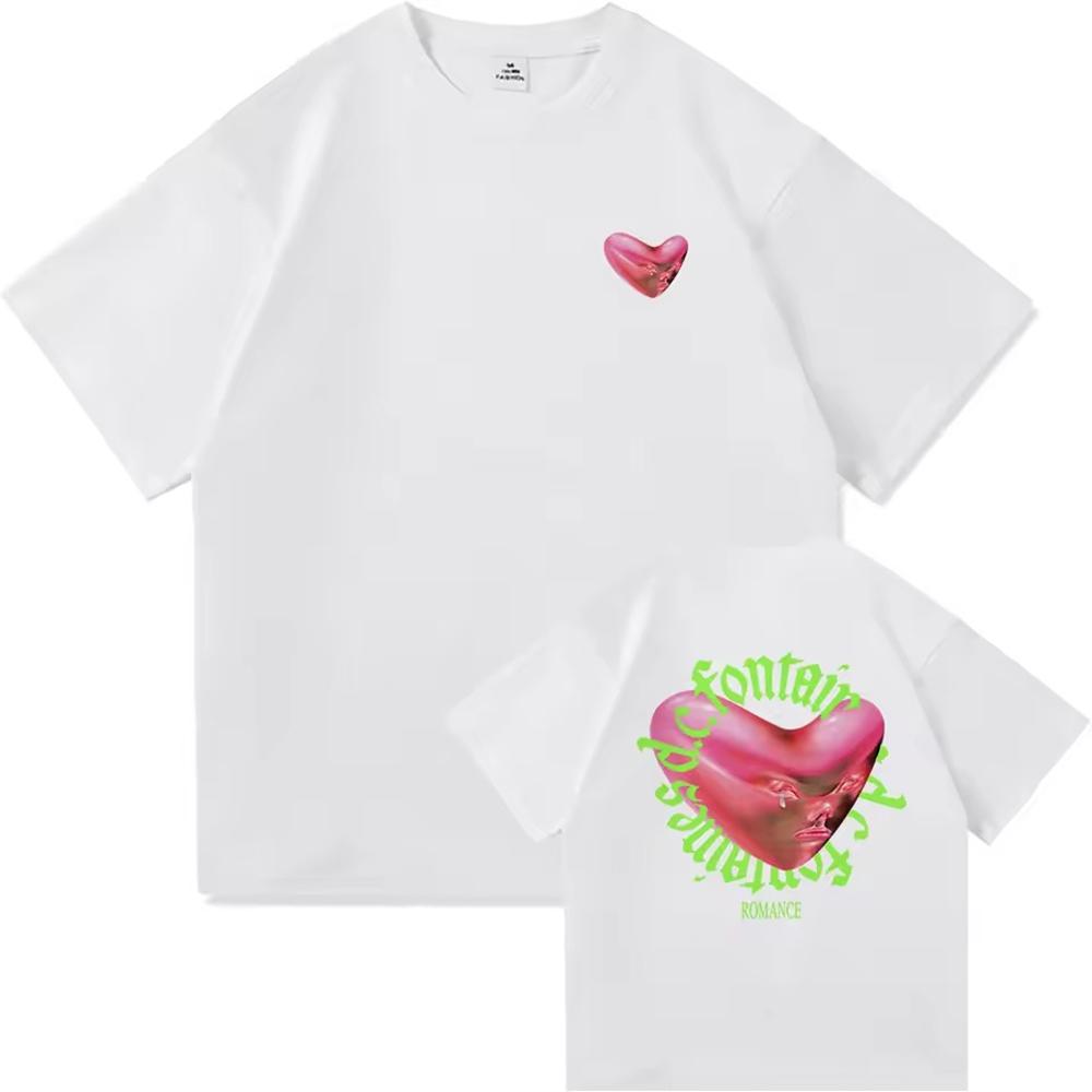 Fontaines D.C. Romance Unisex Couple's Top&T-shirt Short Sleeved Round Neck Printed Pullover