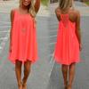 Sexy Women Spaghetti Strap Loose Sleeveless Summer Beach Chiffon Mini Dress