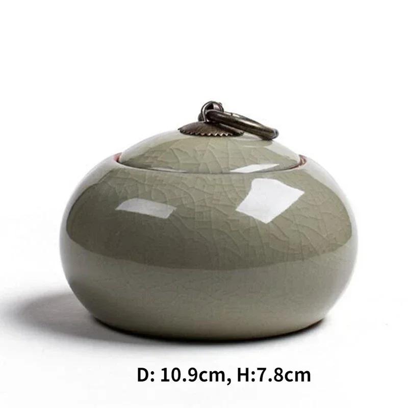 Canister for Loose Tea, Chinese Porcelain Puer Tin, Caddy, Ceramic Canister, Airtight Coffee, Household Jar, Storage Container