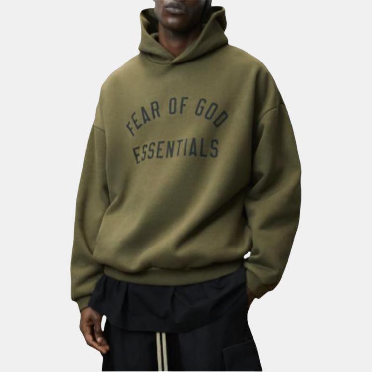 Fear of God קפוצ'ון פליז חיוני זית גברים טופים ירוק 192BT246254F