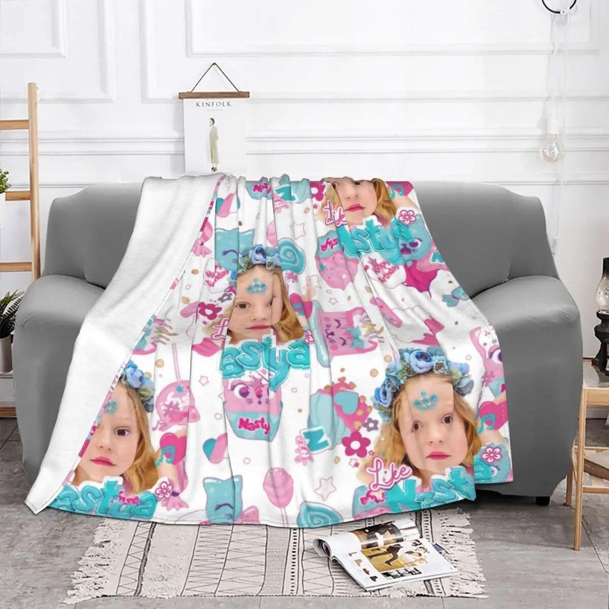 

Милое одеяло, как Настя, бархатное украшение, многофункциональное теплое одеяло для дома, автомобиля, покрывало 150x200cm 60x80in