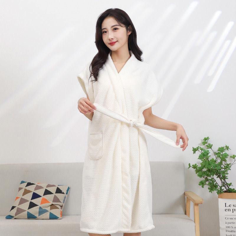 Large Bath Towels for Body Coral Velvet Bath Towels Lady Wearable Fast Drying Beach Spa Bathrobes Bath Skirt