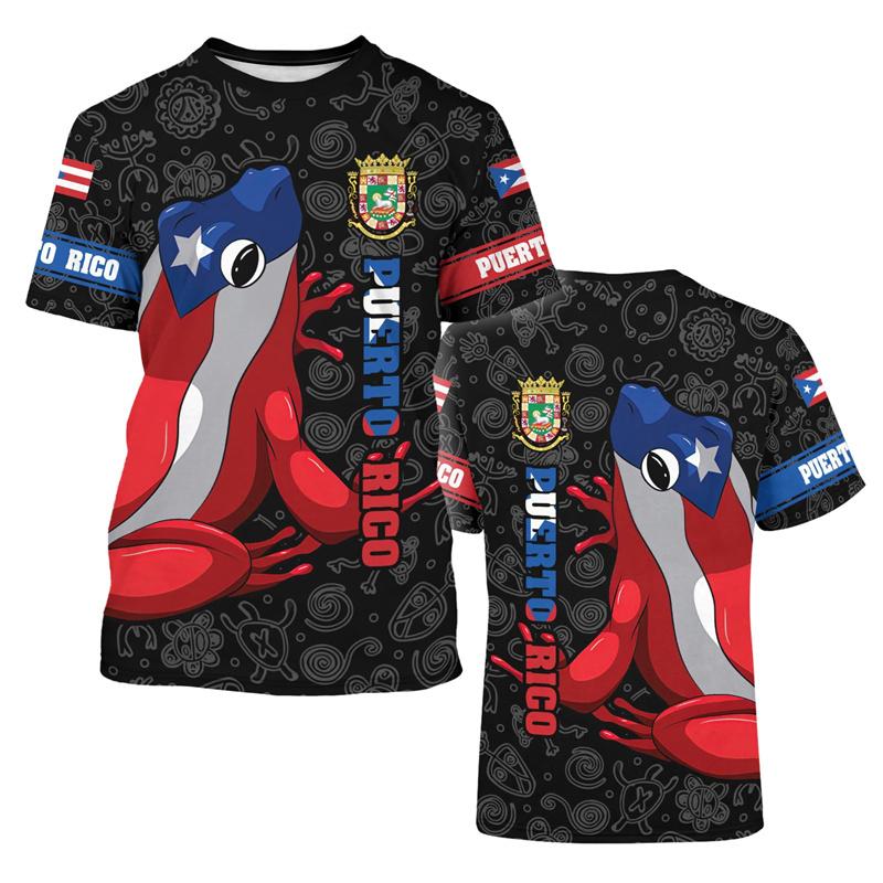 

2025 New Puerto Rico Flag Graphic T Shirts Harajuku Fashion National Emblem T-Shirt Casual Unisex Tshirt Male Streetwear Tee Top XXS