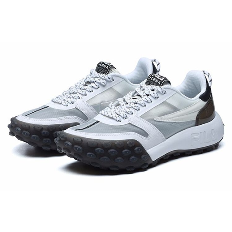 FILA Gara Round Toe Lace-Up Low-Top Dad Sneakers Women sneakers Cloud-White F12W124140FCW