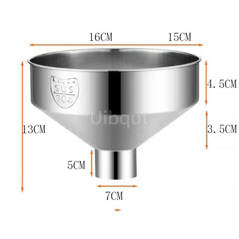 304 Big Stainless Steel Funnel Kitchen Oil Liquid leakage Funnel refueling Detachable Filter Wide Mouth Funnel Kitchen Tools