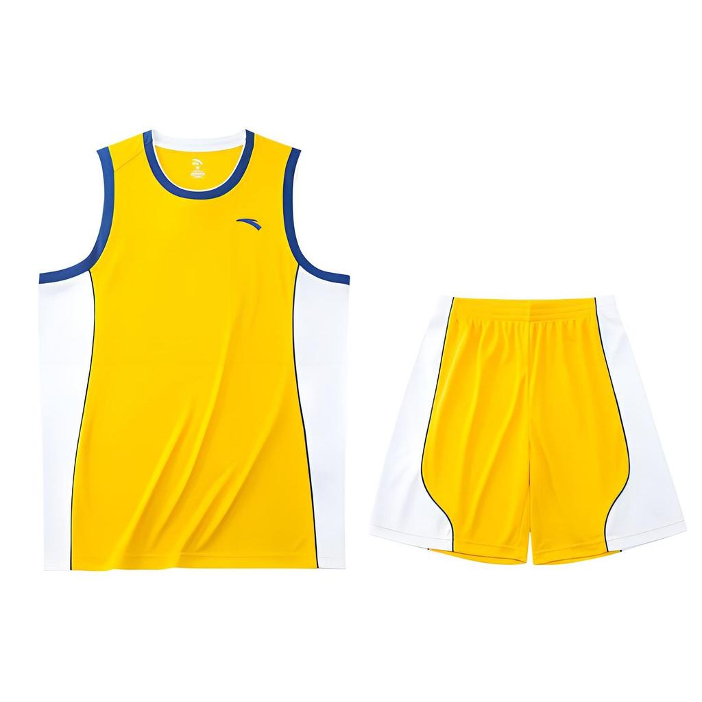 Anta Casual Sports Quick-Dry Basketball Game Suit Men Sportswear Yellow 152221211-6