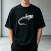Funny Bone Fish Skeleton Graphic T Shirt Unisex Cotton Short Sleeve Tee Vintage FisherUnisex Streetwear Casual Summer Gift