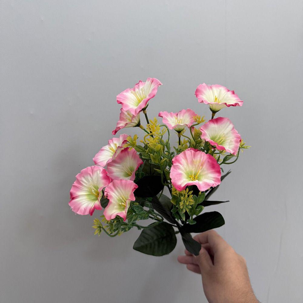 Handmade Craft Artificial Flowers Trumpet Flower Festival Party Supplies Artificial Morning Glory Floral DIY Bridal Bouquet