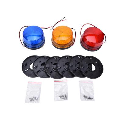 Πορτοκαλί Μπλε Κόκκινο 12V LED Συναγερμός Ασφαλείας Σήμα Στροβοσκόπιο Προειδοποιητικό Φως που Αναβοσβήνει