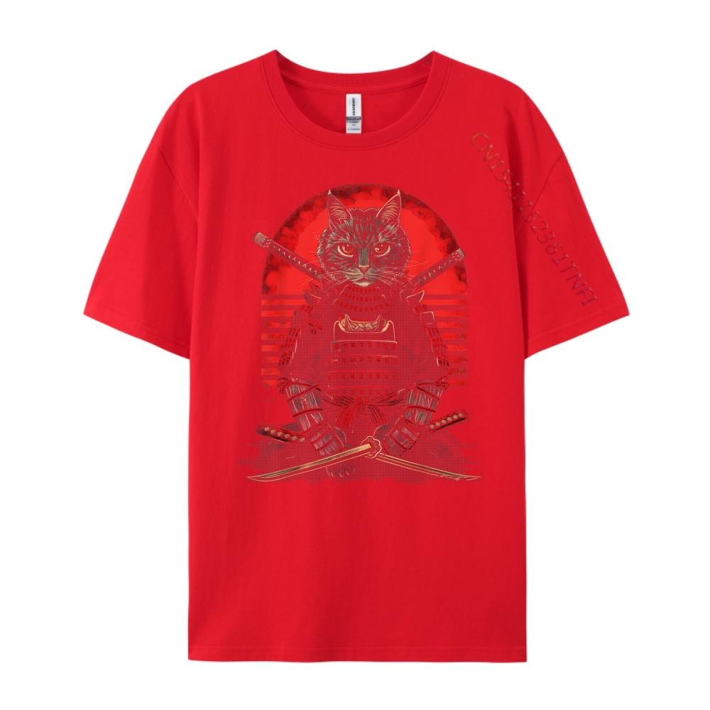 Cat Samurai Ninja Cat Samurai Art Ukiyo E Graphic T Shirts Streetwear Easter Sunday Men Clothes Tee Shirt Men Mothers Day