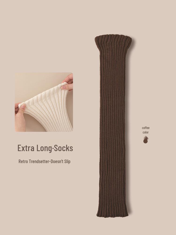 

Женские белые вязаные гетры - Теплые толстые носки-скрунчи для весны, осени и зимы One Size кофейный