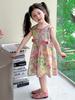 2025 New Fashion Floral Sleeveless Summer Dress for Baby Girls – Cotton