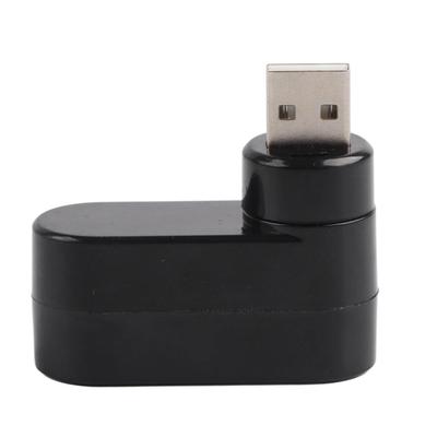USB Hubs Ports USB 2.0 Mini Drehbarer Splitter Adapter Hub für PC Notebook Laptop Schwarz