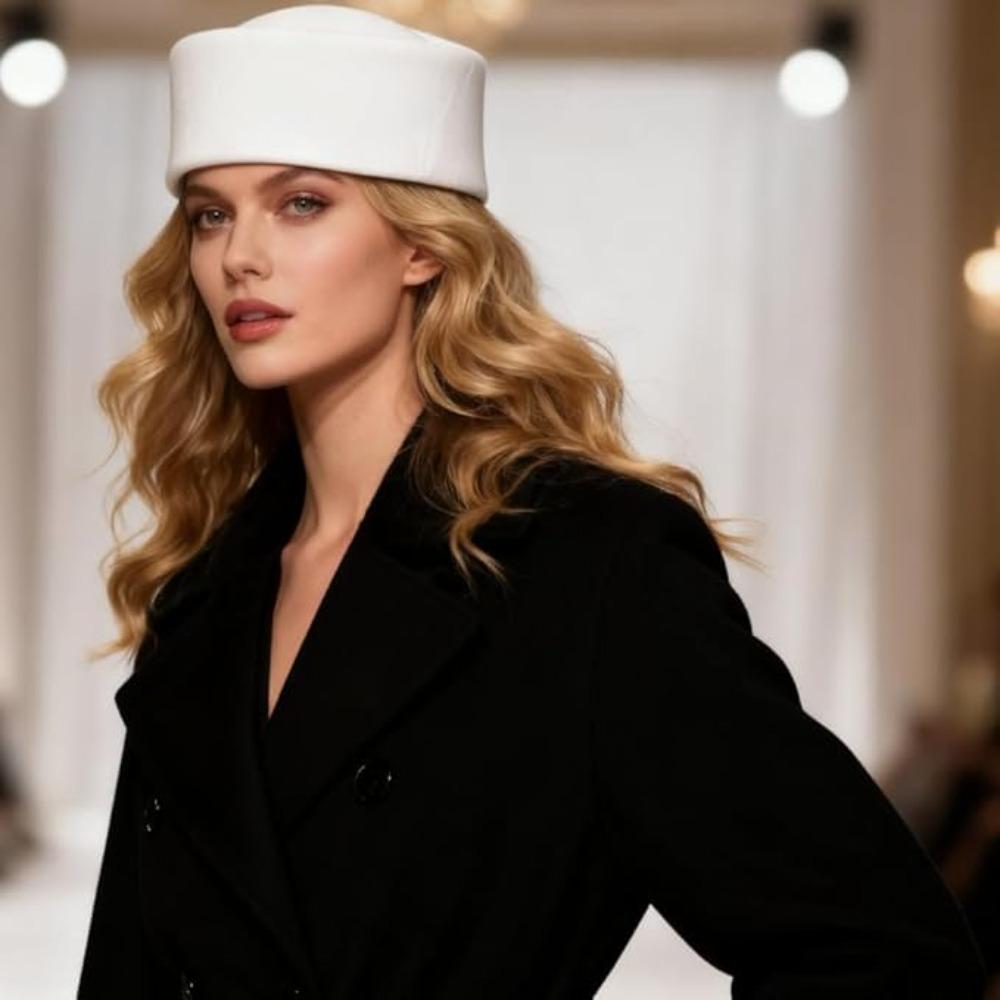 New Formal Top Hat Imitation Wool Hard Dome Stage Performance Hat Elegant Versatile Millinery Berets for Party