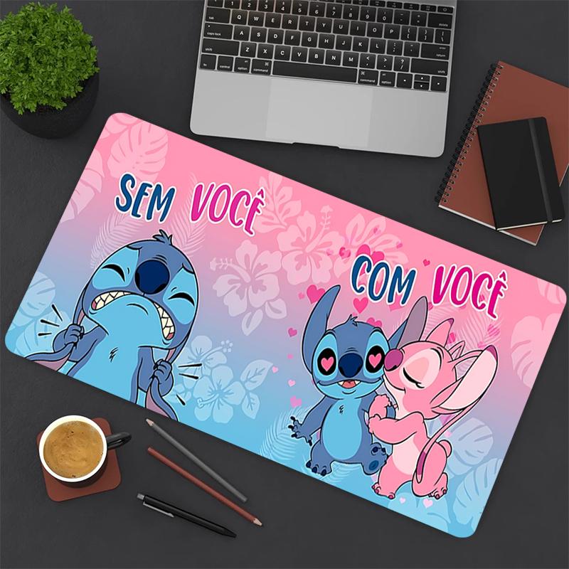 1Pc Lilo Stitch Adventure Gaming Mouse Pad Keyboard Desk Mat Non-slip Rubber Lock Edge Waterproof Computer Mousepad for Office Home Decor Y1715