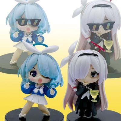 1-2pcs Blue Archive Figure Anime Prana Cute Q Version Desktop Standing Posture Animation Model Toy Gift Collection Ornaments PVC