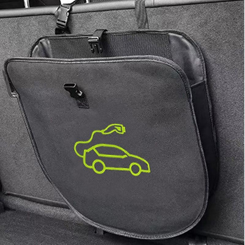 Portability Charging Cable Organizers With Modifiable Strap Durability Fabric For Electric Vehicle Accessories
