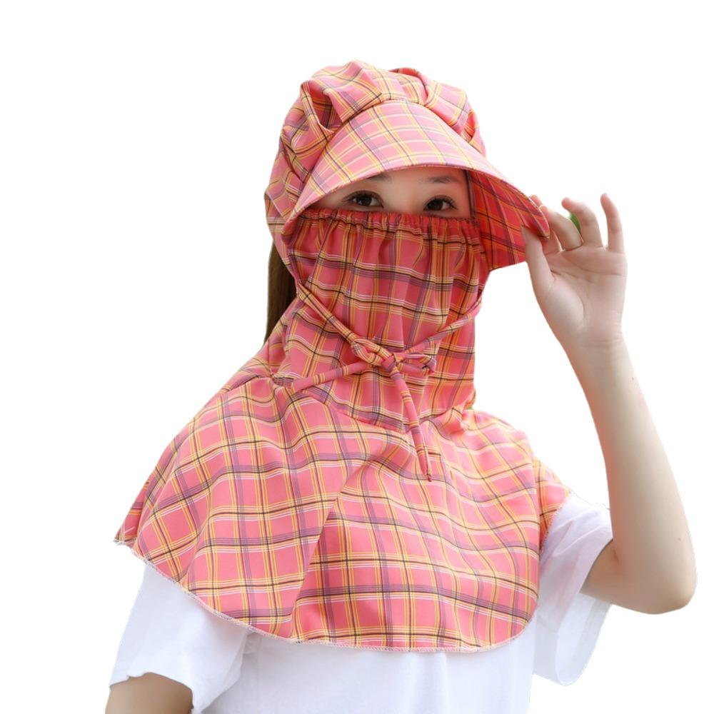 Flower Sun Protection Hat Sunscreen Bucket Hat with Mask Breathable Wide Brim Bucket Cap  Girl