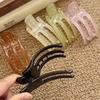 Korean Jelly Color Three Toothed Hair Claw for Women Fashion Acrylic Ponytail Holder Duckbill Hairpins Barrette Hair Accessories