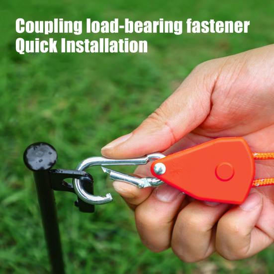 Roller Rope Tensioner with 300CM Cord Heavy Duty Outdoor Backpacking Hiking Boating Camping Guyline Rope Adjuster Tightener