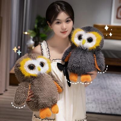 20/33CM Coruja Engraçada Bicho de Pelúcia Macio Bonito Brinquedo de Pelúcia Macio Para Vocês Meninos e Meninas Presente de Aniversário Perfeito para o Feriado