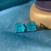 Vintage 100%  Sterling Silver Paraiba Tourmaline Gemstone Birthstone Earring Studs Earrings Ladies Fine Jewelry