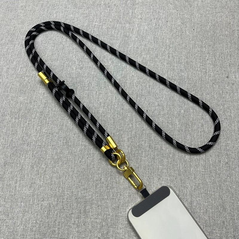 Sports Strap Neck Rope Mobile Phone Strap Adjustable Lanyard Grip Neck Chain Accessories Polyester Rope With Phone Clip