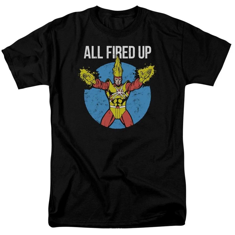 DC Comics Justice League Firestorms Part All Fired Up Black T-shirt S