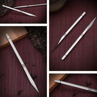 Stainless Steel Tea Needle Set-Puer Tea Ceremony Scoops Delicate Tea Leaf Cutter Holiday Gifts for Tea Enthusiasts-Ideal.