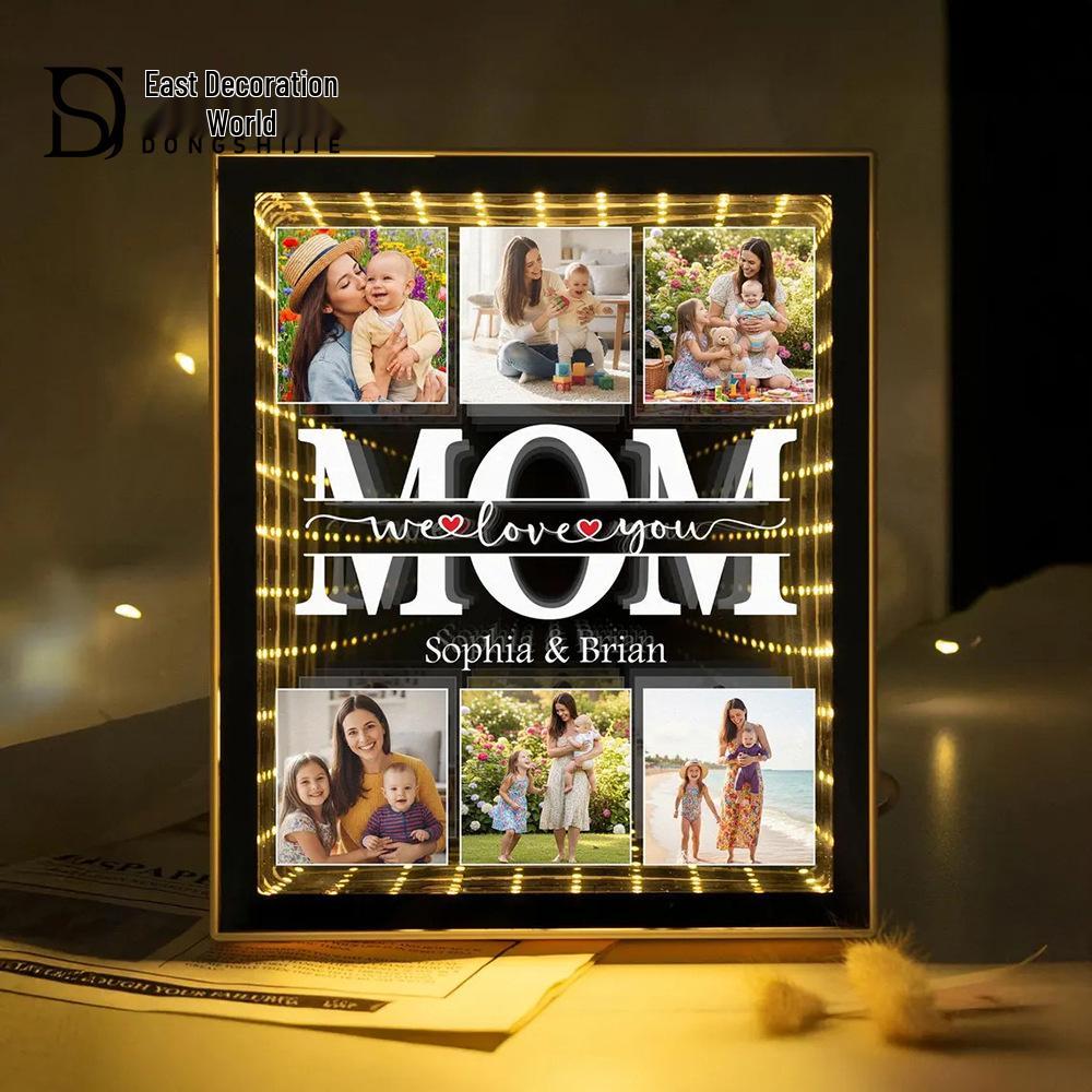 Mother's Day 3D Photo Tunnel Infinity Mirror Light Puzzle