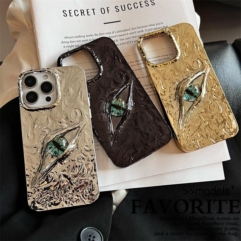 Cool 3D Evil Eyes Phone Case For iPhone 17 Air 16 15 14 13 12 11 Pro Max Plus Frosted Electroplated Shockproof Soft TPU Cover