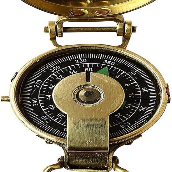 Compass Nautical Pocket Shiny Brass Navigational Instrument