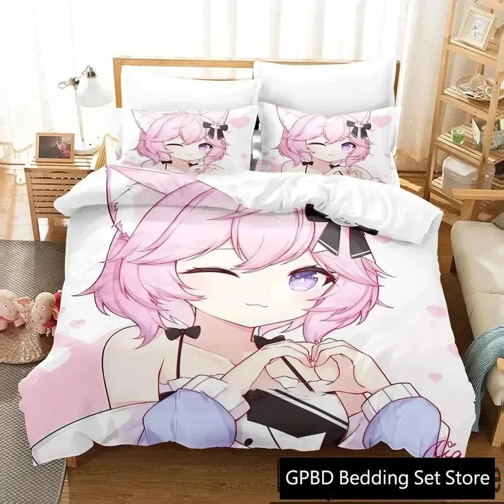 3D Print Anime Nyatasha Nyanners Comfortable Duvet Quilt Cover Pillowcase Bedding Set Children Bedroom Decoration Home Textile