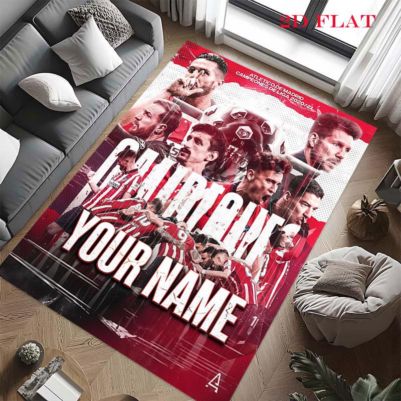 Custom Athletic Bilbao Carpet Rug for Living Room Bedroom Home Sofa Decoration,Kids play Nonslip Floor Mat