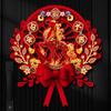 Chinese 2026 Horse Year Door Sticker Nonwovens Traditional New Year Wall Sticker Cartoon Blessing Fortune Character