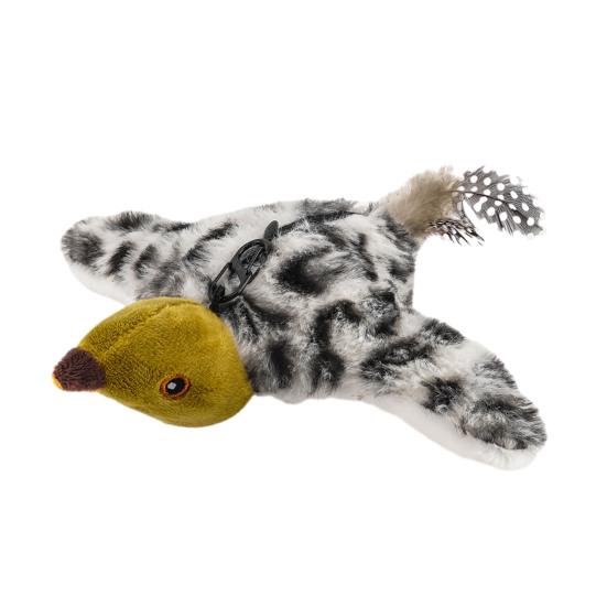 Flapping Bird Cat Toy Rechargeable Chirping Bird Cat Chasing Toy Interactive Plush Flying Bird for Indoor Cats Active Play Exercise Hunting Instincts