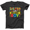 Sister of The Birthday Boy Master Builder Building Blocks T-Shirt SPT Men's Women's, Longsleeve Sweatshirt Hoodie Black
