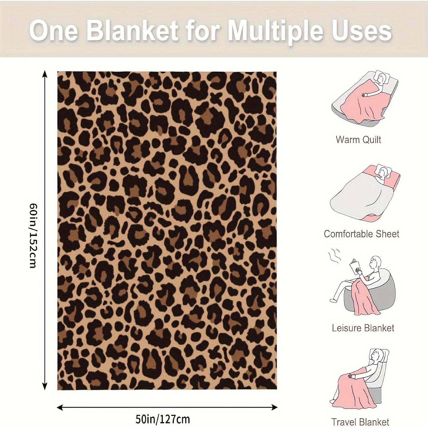 

Фланелевый плед Леопард Легкий Уютный Мягкий Флисовый Плед Плед для Детей Взрослых Диван Путешествия Машина Офис Декоративный Подарок 30x40in