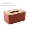 Nordic Minimalist Rectangular Tissue Box with Wooden Lid - Customizable Design with Logo Printing