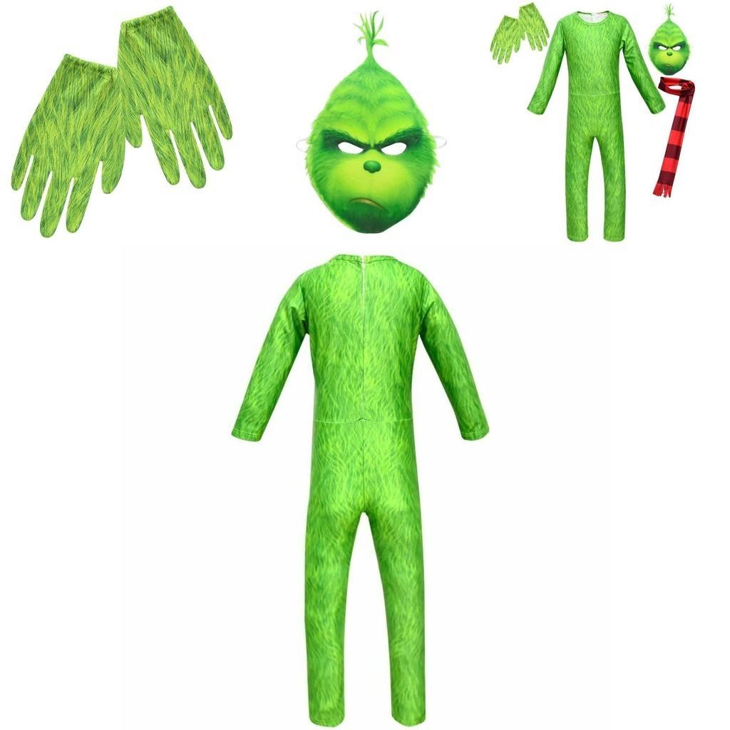 Costum Cosplay Grinch Atractiv Pentru Copii Perfect Pentru Petreceri de Halloween!
