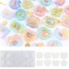 Shiny Glossy Silicone Decoration Molds Double Layer Keychain Mold DIY Pendant Jewelry Epoxy Resin Crafting Molds