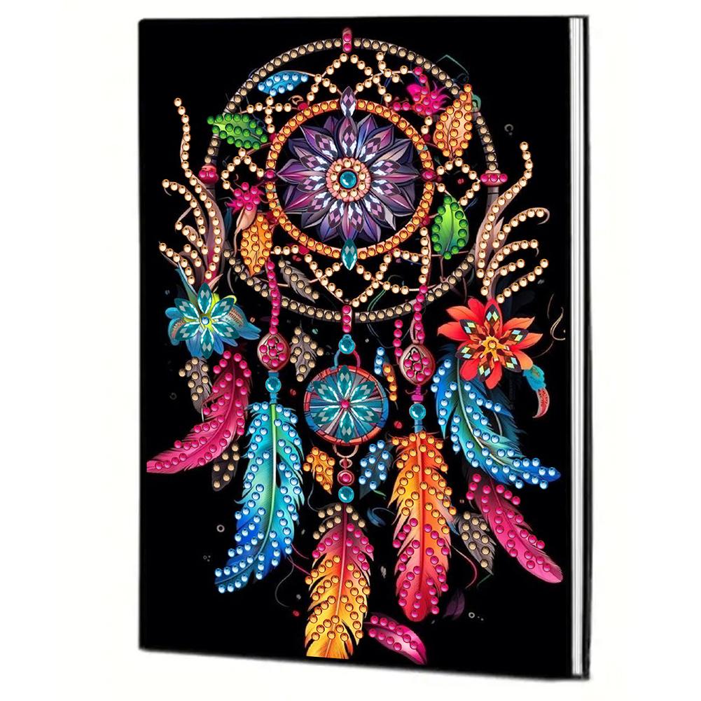 50 Pages A5 Special Shaped Beautiful Pattern 5D Diamond Painting Notebook 5D Diamond Drawing Book Art Birthdays Gifts for Teens