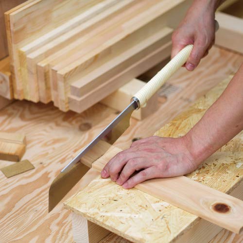 Razorsaw Handwerkssäge, Typ A, 240mm, Griff aus Blauregenholz, 300mm Sägeblatt