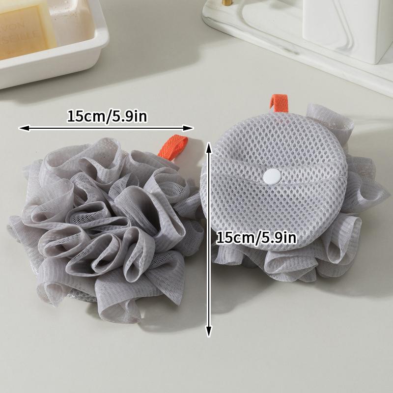 1 Piece Of Soft Loofah Sponge Bath Ball -2-in-1 Soap Dispenser And Body Scrub Bathroom Exfoliating Shower Ball For Men Women