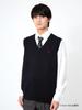 Sweater Vest Cotton Vest 4206302 X Navy [East Boy] Men's <7G> Men's Off-White (900)