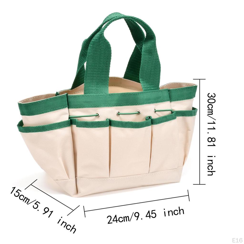 Garden Tool Bag Tote Large Capacity Sturdy Waterproof Carrying Portable Handbag for