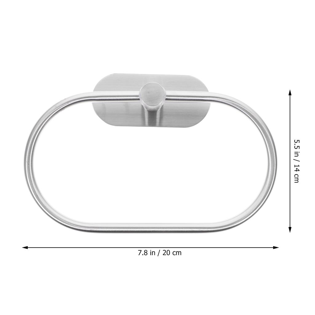 Stainless Steel Towel Ring Rust-Proof Modern Bathroom Kitchen Holder Wall Mounted Punch Free Hanger Home Supplies Towel
