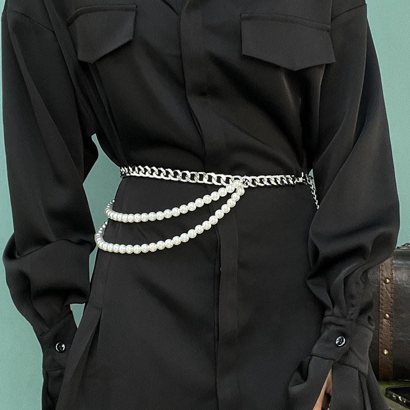 Elegant Silver Chain Waist Belt For Women Perfect For Dresses And Sweaters