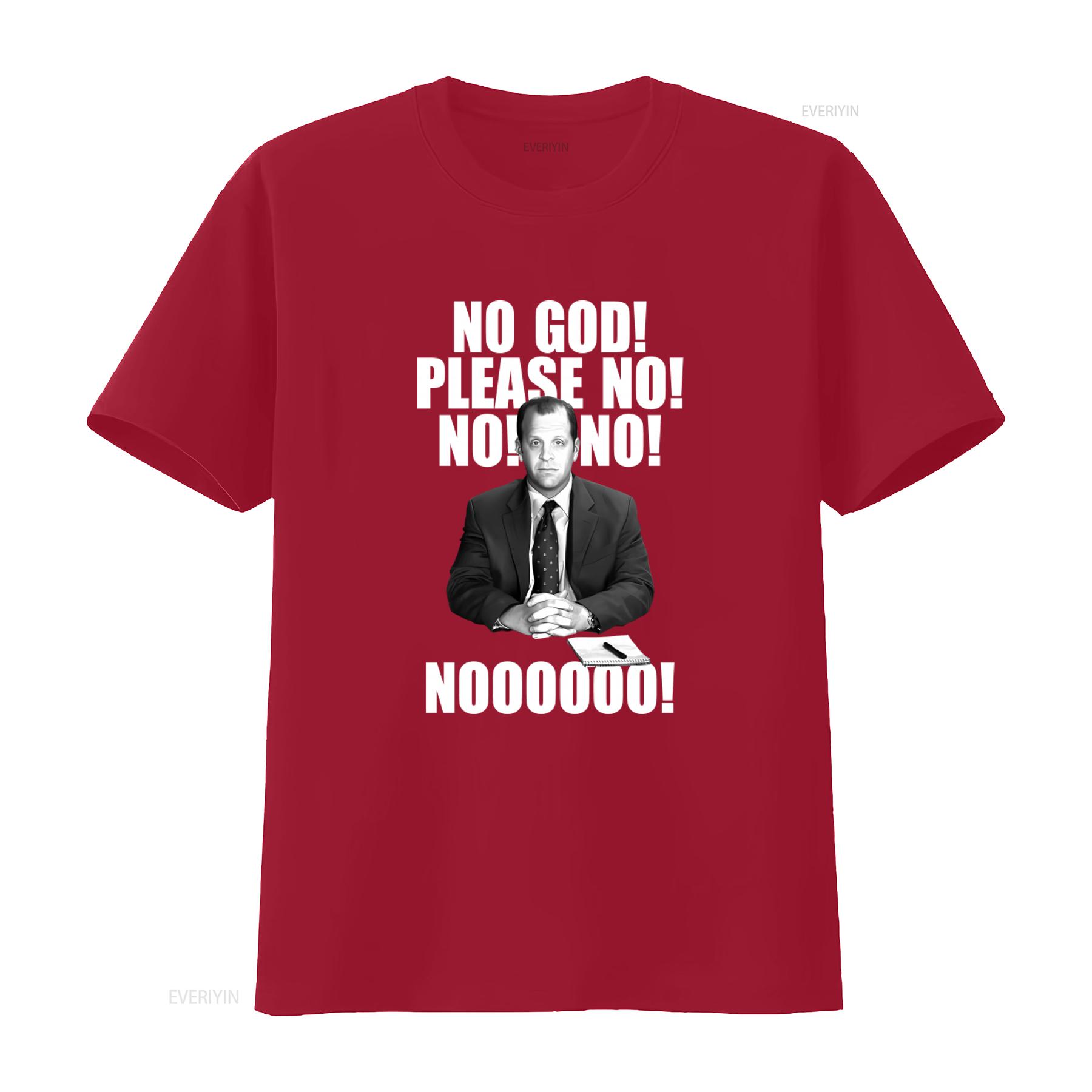 The Office Toby No God Please Funny Black T Shirt Adult Summer Streetwear Size S 3Xl vintage Washed Soft Unisex Breathable S